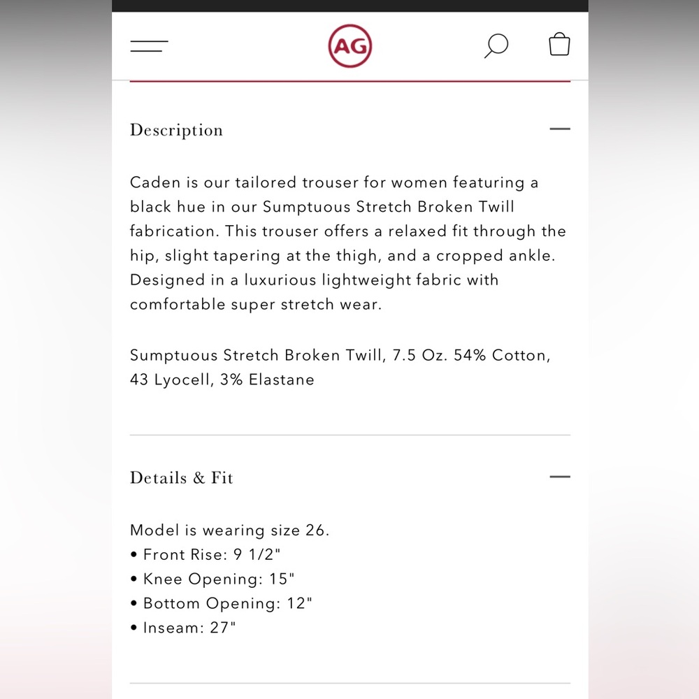 Ag Caden Tailored Trouser - image 8